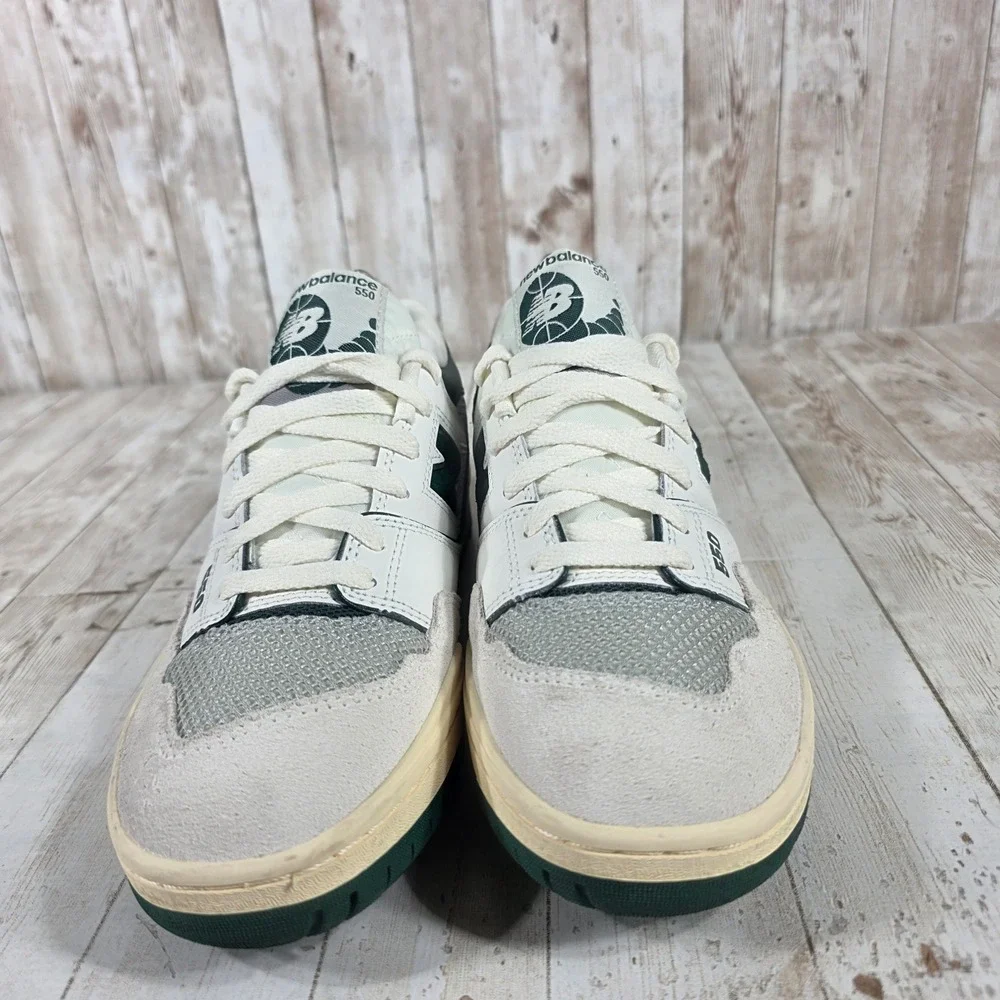 New Balance 550 White Green Suede Leather Sneakers GSB550CS Mens‎ 7 US